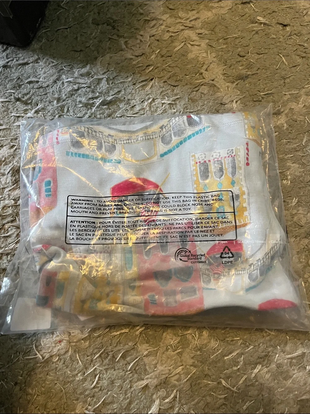 NWT Burt’s Bees pajama set in Venice Italy print size 5T